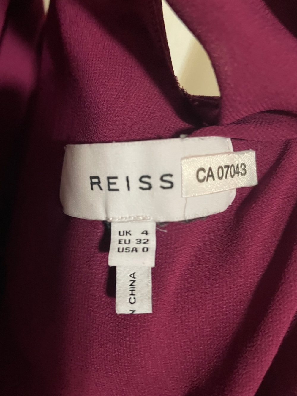 Reiss Marianne Wrap Front Dress in Berry Colour Size 0 - Picture 10 of 13